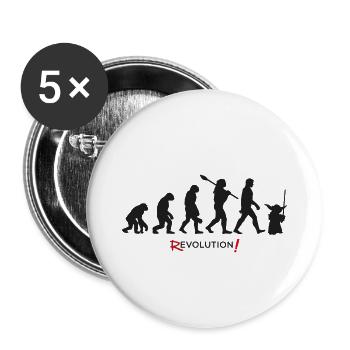 Evolution zukünftige Science-Fiction-Revolution - Buttons klein 25 mm (5er Pack) - Weiß - Vorne