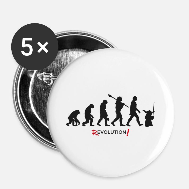 Evolution future science fiction revolution - Buttons small 1''/25 mm (5-pack) - white