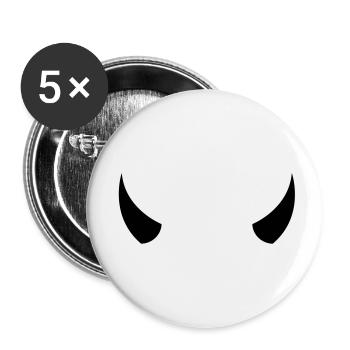 devil_wild__f1 - Lot de 5 petits badges (25 mm) - blanc - Devant