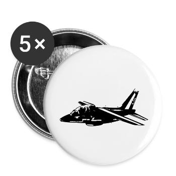 Avion patrouille de france - Lot de 5 petits badges (25 mm) - blanc - Devant