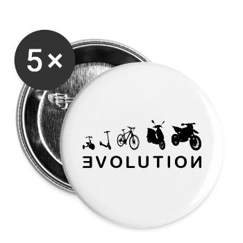 Evolution Biker 1- Motorcycle Cross Enduro - Buttons small 1''/25 mm (5-pack) - white - Front