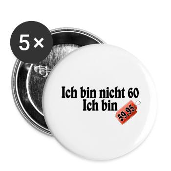 60 - Buttons small 1''/25 mm (5-pack) - white - Front