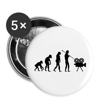 movie_evolution - Buttons small 1''/25 mm (5-pack) - white - Front
