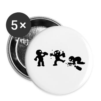 drunk - Buttons small 1''/25 mm (5-pack) - white - Front