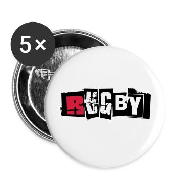 rugby 2 - Buttons small 1''/25 mm (5-pack) - white - Front