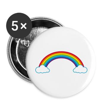 Rainbow Clouds Summer Thunderstorm Happiness in Love - Buttons small 1''/25 mm (5-pack) - white - Front