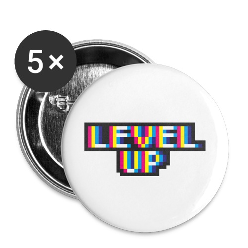 Pixelart No. 21 (Level Up) - bunt/colour - Buttons klein 25 mm (5er Pack)
