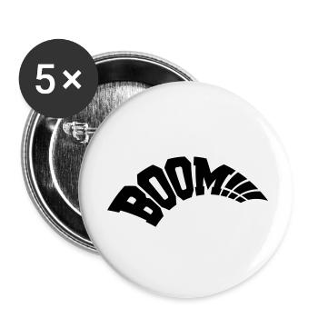 Boom - Buttons klein 25 mm (5er Pack) - Weiß - Vorne