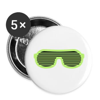 Party Glasses - Buttons small 1''/25 mm (5-pack) - white - Front