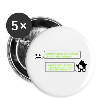 turning it off and on - Buttons small 1''/25 mm (5-pack) - white - Front