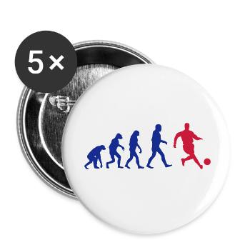 Football Evolution logo - Lot de 5 petits badges (25 mm) - blanc - Devant
