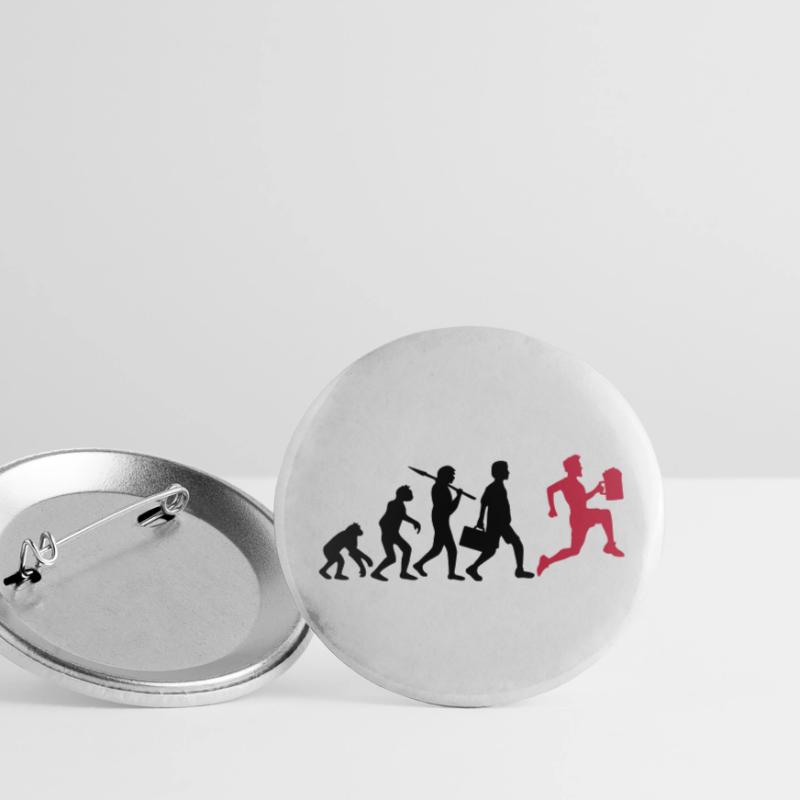 Course boire de bière Evolution Lot de 5 petits badges (25 mm)