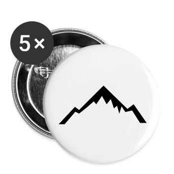 Mountain - Lot de 5 petits badges (25 mm) - blanc - Devant