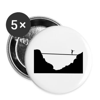 slacklining, highline - Buttons klein 25 mm (5er Pack) - Weiß - Vorne