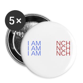 I AM FRENCH - Lot de 5 petits badges (25 mm) - blanc - Devant