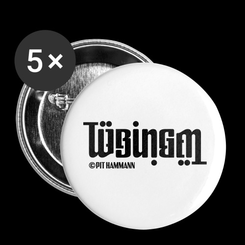 Ambigramm Tübingen 01 Pit Hammann - Buttons klein 25 mm (5er Pack)