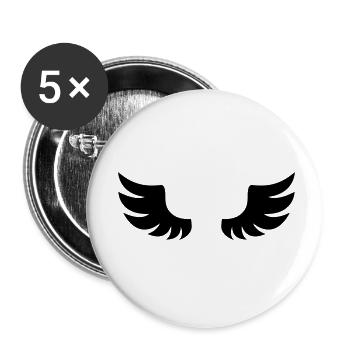 wings - Buttons small 1''/25 mm (5-pack) - white - Front