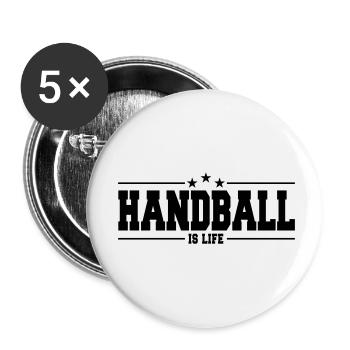 handball is life 1 - Buttons small 1''/25 mm (5-pack) - white - Front