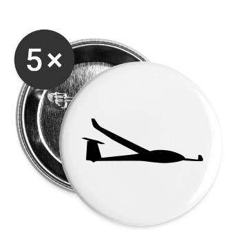 Ls8 - Buttons klein 25 mm (5er Pack) - Weiß - Vorne