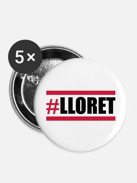 lloret design - Buttons klein 25 mm (5er Pack) - Weiß