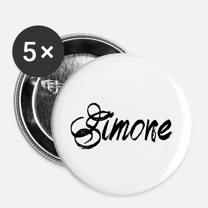 Simone - Buttons small 1''/25 mm (5-pack) - white