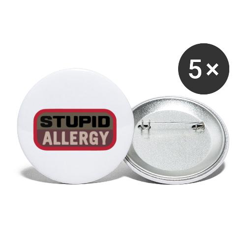 Stupid allergy - Airsoft Meme - Paquete de 5 chapas pequeñas (25 mm)