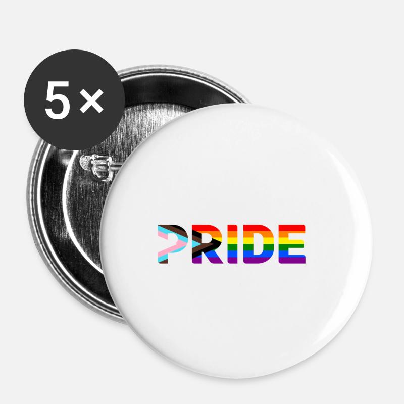 Pride - Buttons small 1''/25 mm (5-pack) - white
