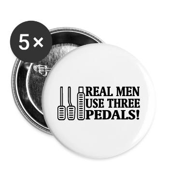 Car Auto - Buttons klein 25 mm (5er Pack) - Weiß - Vorne