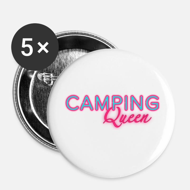 Camping Queen - Buttons klein 25 mm (5er Pack) - Weiß