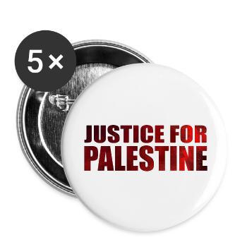 Gerechtigkeit für Palästina - Buttons klein 25 mm (5er Pack) - Weiß - Vorne