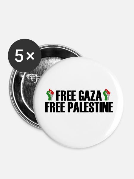 frei gaza palestine - Buttons klein 25 mm (5er Pack) - Weiß