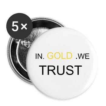 In Gold - Buttons small 1''/25 mm (5-pack) - white - Front