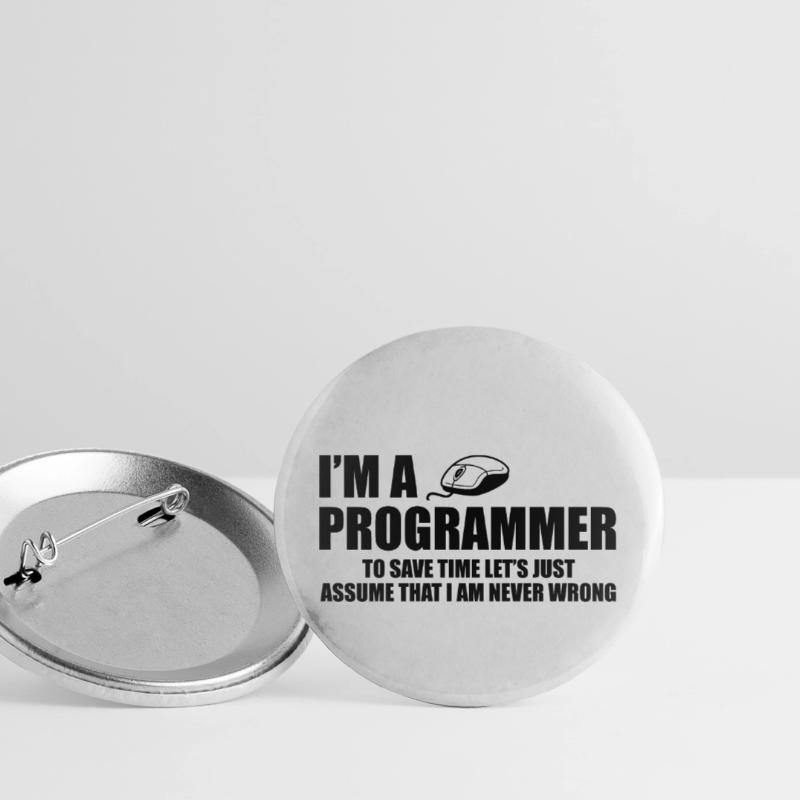 Programmer Programming Informatik Geschenk Buttons klein 25 mm (5er Pack)