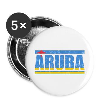 Aruba - Buttons klein 25 mm (5er Pack) - Weiß - Vorne