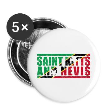Saint Kitts and Nevis - Buttons small 1''/25 mm (5-pack) - white - Front