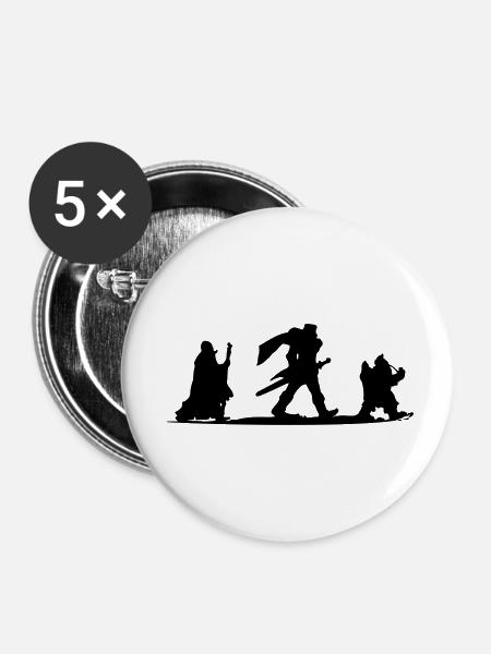 Wizard - Buttons klein 25 mm (5er Pack) - Weiß