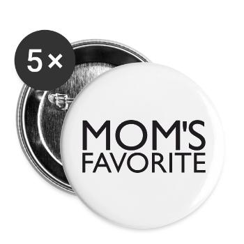 Mom's Favorite - Buttons klein 25 mm (5er Pack) - Weiß - Vorne
