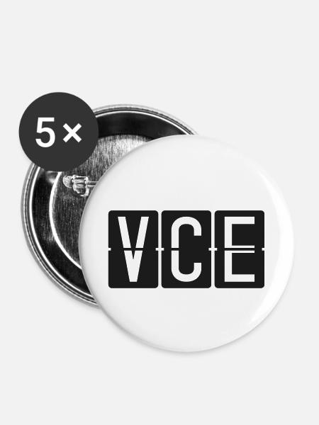 Venedig - Buttons klein 25 mm (5er Pack) - Weiß