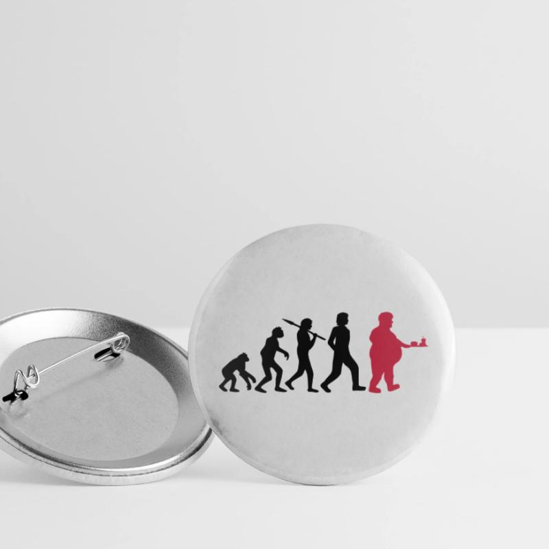 Évolution de la restauration rapide Lot de 5 petits badges (25 mm)