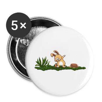 Hare - Buttons small 1''/25 mm (5-pack) - white - Front