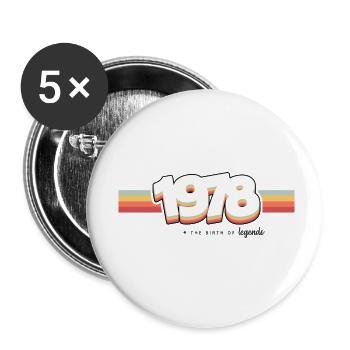1978 Die Geburt der Legenden - Buttons klein 25 mm (5er Pack) - Weiß - Vorne