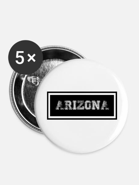 Arizona - Buttons klein 25 mm (5er Pack) - Weiß