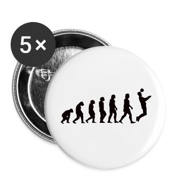 Fußball Fußballtrainer Fußballspieler Fußballer - Buttons klein 25 mm (5er Pack) - Weiß - Vorne