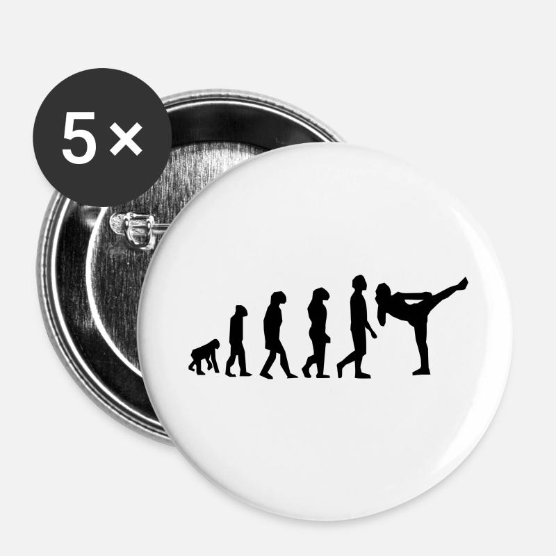 Martial Arts - Buttons small 1''/25 mm (5-pack) - white