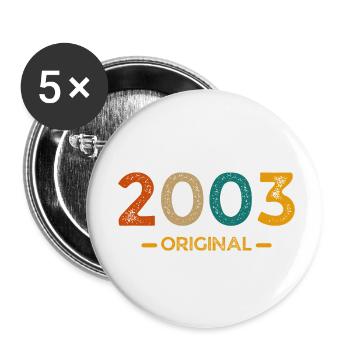 2003 Original - Buttons small 1''/25 mm (5-pack) - white - Front