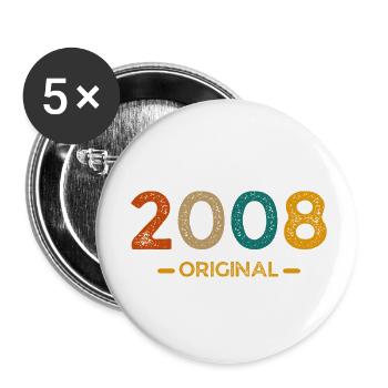 2008 Original - Buttons small 1''/25 mm (5-pack) - white - Front