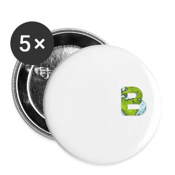 Et s’il n’y a pas de planète B ? - Lot de 5 petits badges (25 mm) - blanc - Devant