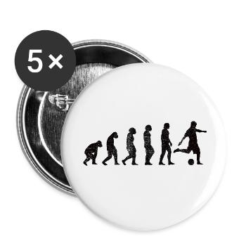 Fußballtrainer Fußball Fußballer Fußballspieler - Buttons klein 25 mm (5er Pack) - Weiß - Vorne
