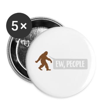 Sasquatch Quote ew people - Buttons small 1''/25 mm (5-pack) - white - Front