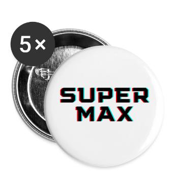 Super Max Fan Shirt - Buttons small 1''/25 mm (5-pack) - white - Front
